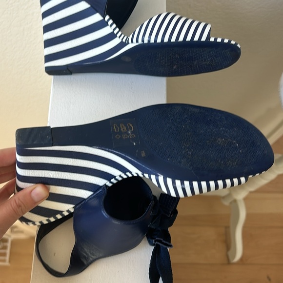 Tory Burch Maritime Nautical Wedge Platforms - Picture 8 of 10